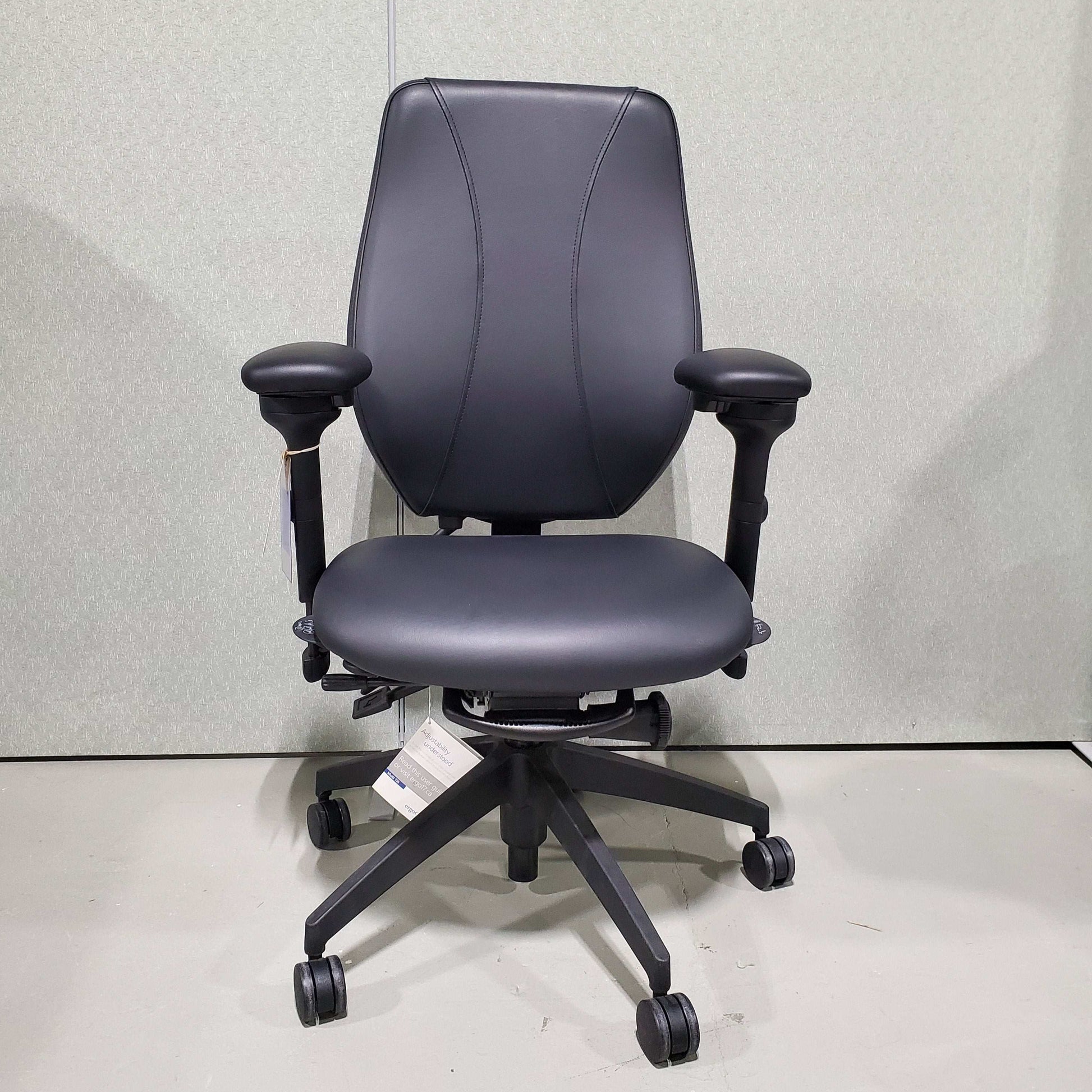 ergoCentric tCentric Upholstered Backrest Black Frame - Chairlines