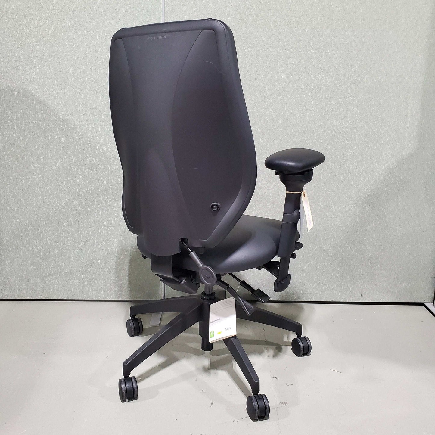 ergoCentric tCentric Upholstered Backrest Black Frame - Chairlines