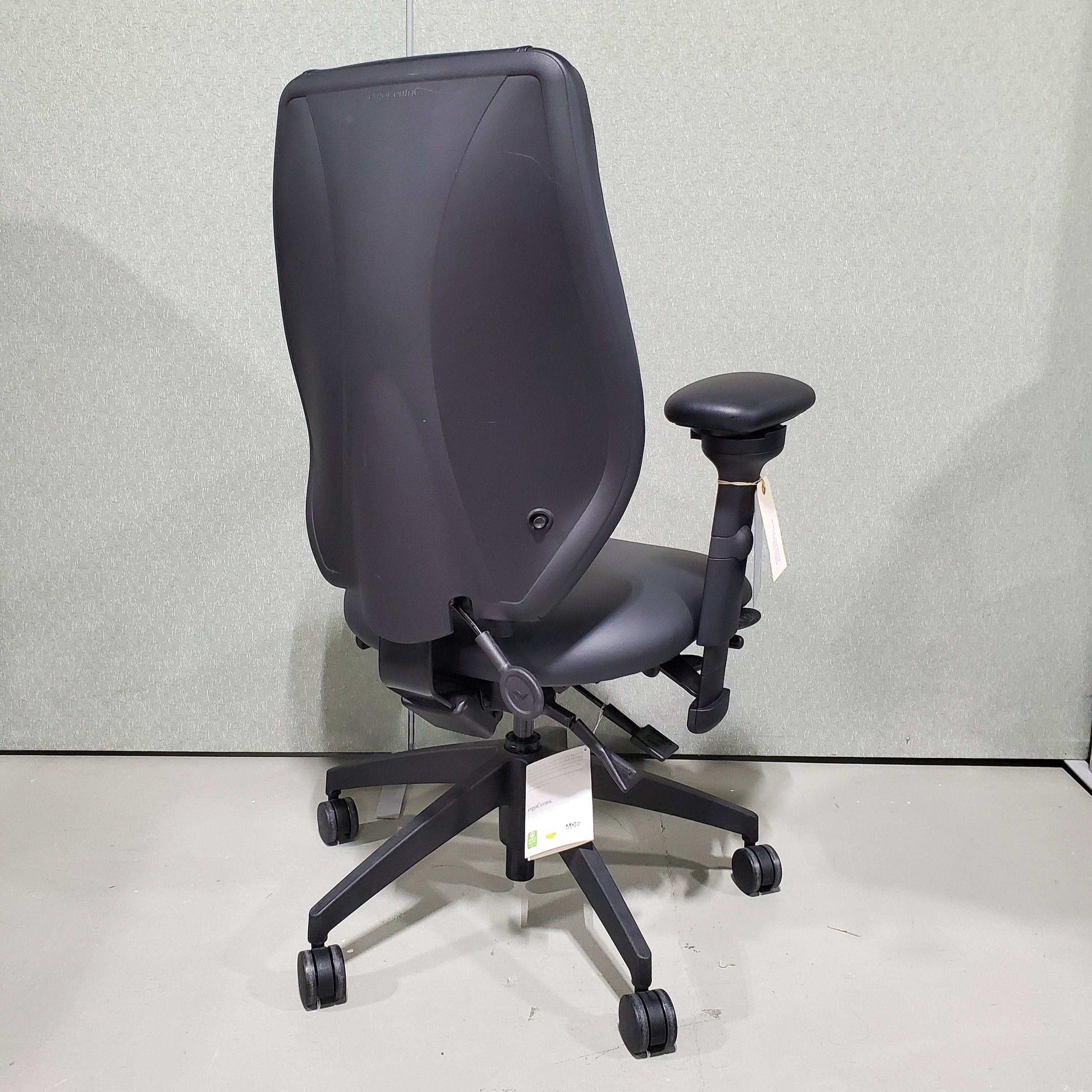 ergoCentric tCentric Upholstered Backrest Black Frame - Chairlines