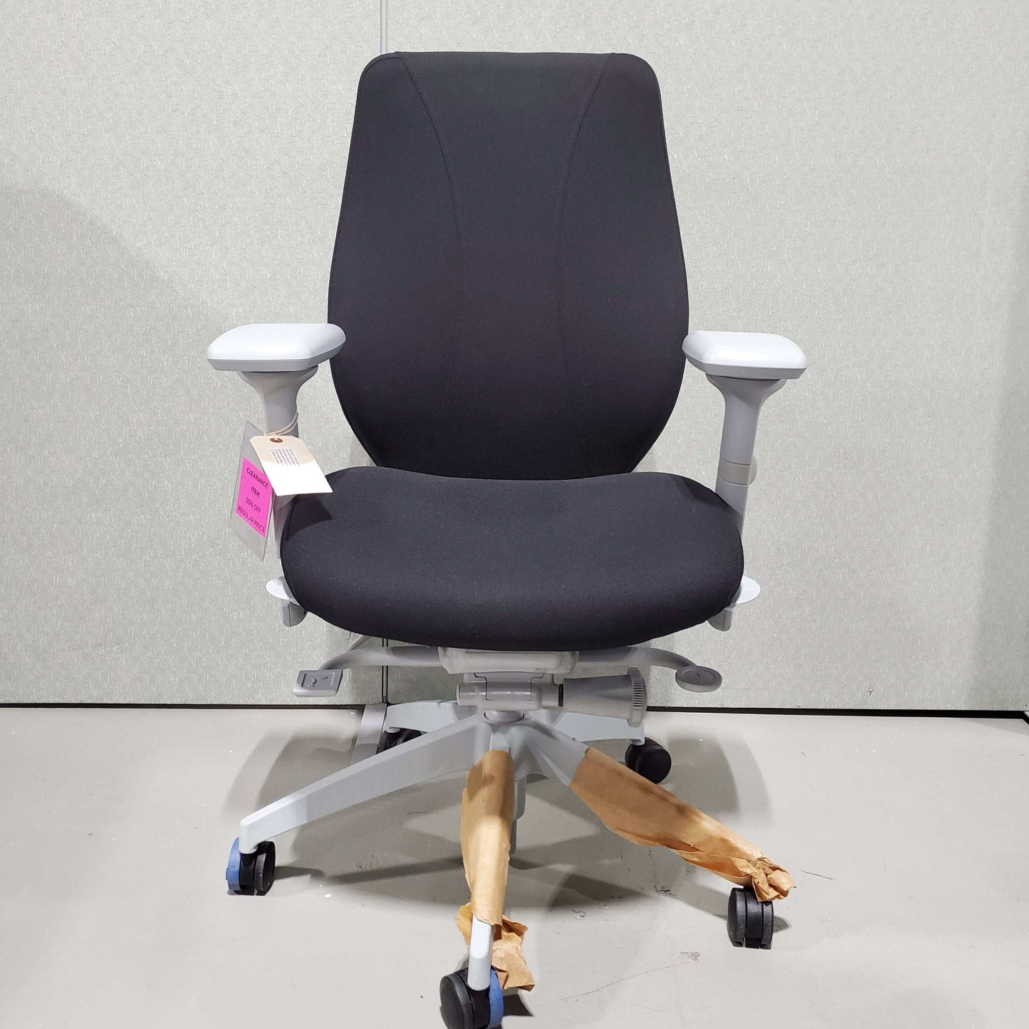 ergoCentric tCentric Upholstered Backrest Synchro Glide Grey Frame - Chairlines