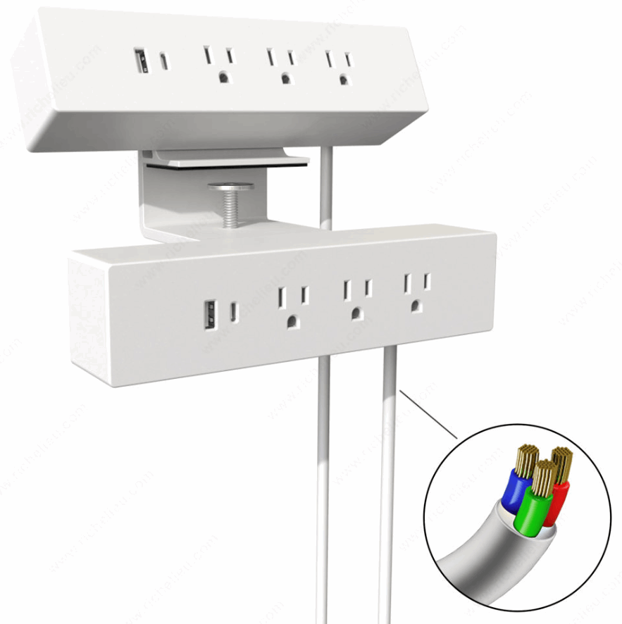 Richelieu Clamp-On Power Bar - Chairlines
