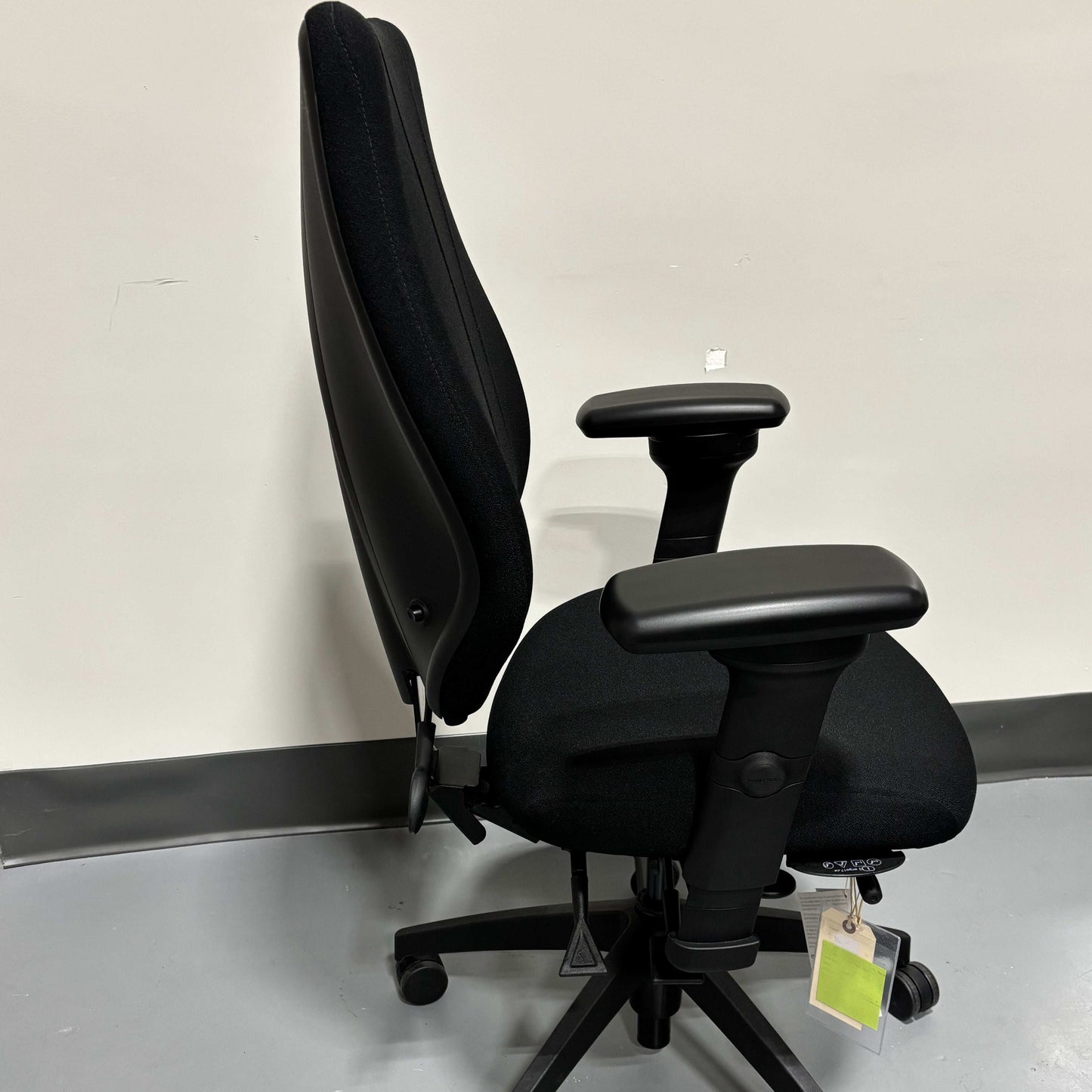 ergoCentric tCentric Upholstered Backrest Black Frame - Chairlines