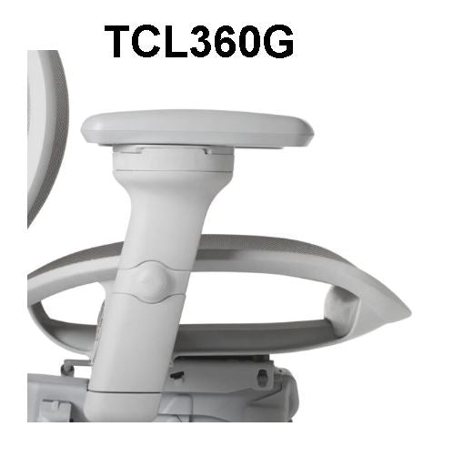 ergoCentric tCentric Upholstered Backrest Synchro Glide Grey Frame - Chairlines