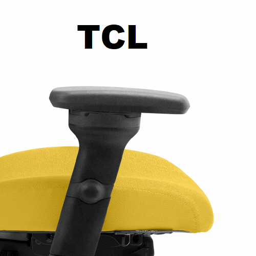 ergoCentric tCentric Upholstered Backrest Black Frame - Chairlines