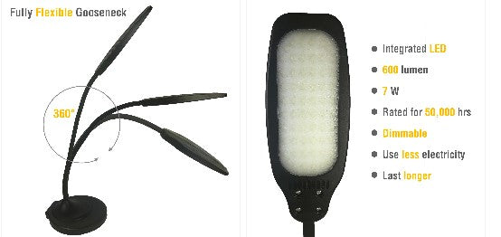 Lorell 21596 LED desk lamp