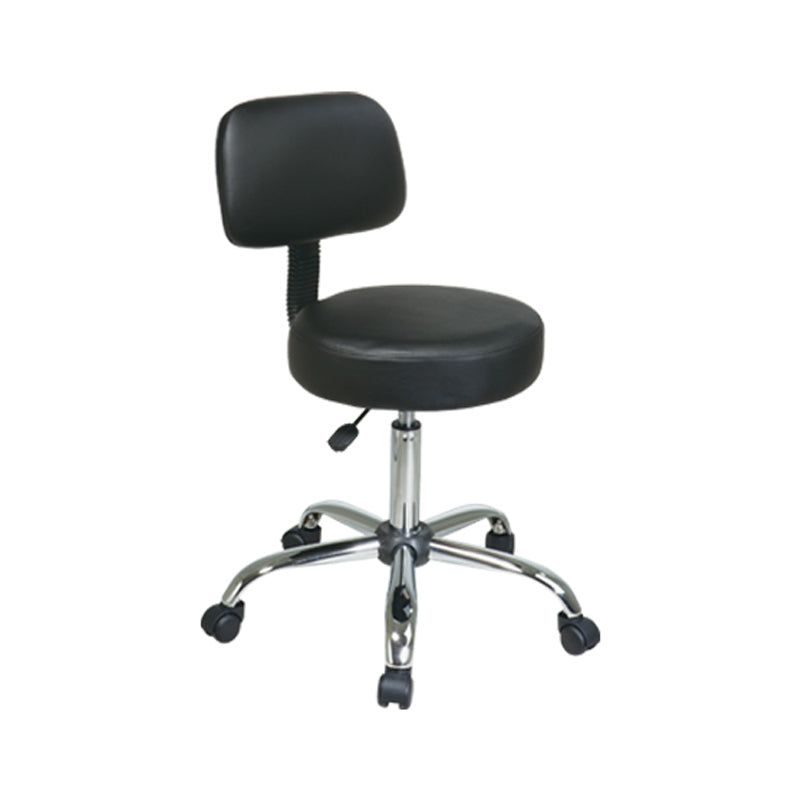 Office Star WorkSmart Vinyl Stool With Back