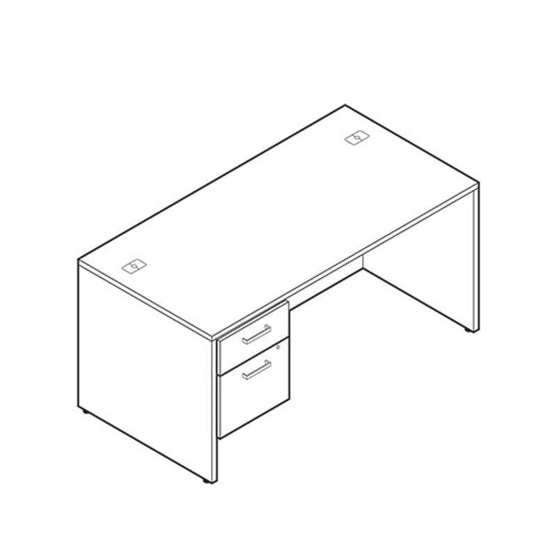 Offices to Go Single Pedestal Desk MLP111