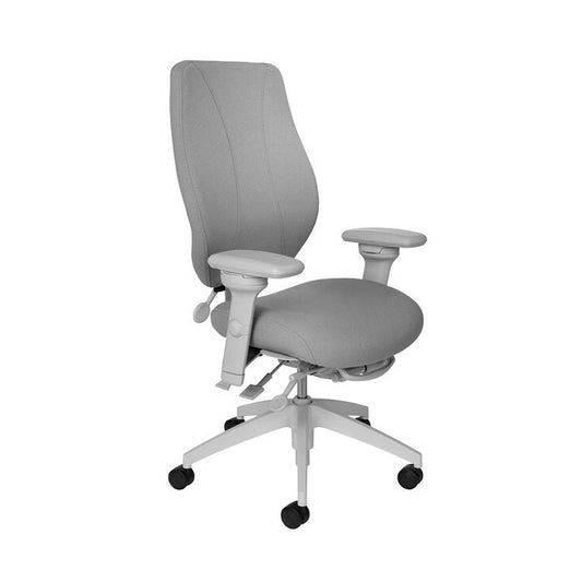 ergoCentric tCentric Upholstered Backrest Grey Frame - Chairlines