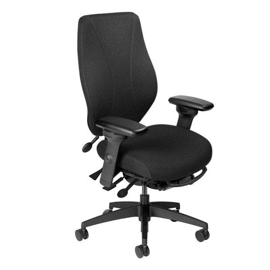 ergoCentric tCentric Upholstered Backrest Black Frame - Chairlines