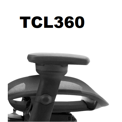 ergoCentric tCentric Upholstered Backrest Black Frame - Chairlines