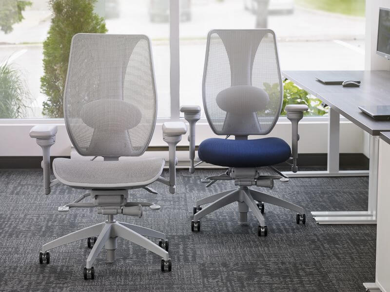 ergoCentric tCentric All Mesh Synchro Glide Light Grey Frame - Chairlines