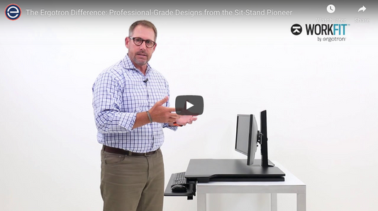 Ergotron expert explaining benefits of sit stand workstations