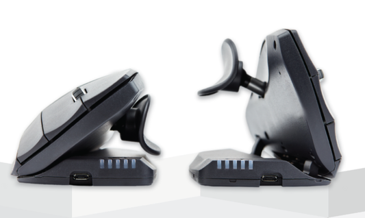 Ergonomic Countour unimouse at different angles 