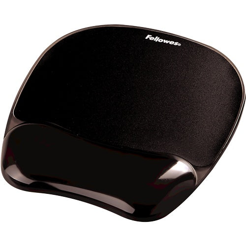 Fellowes Crystals™ Gel Mousepad Wrist Support Black