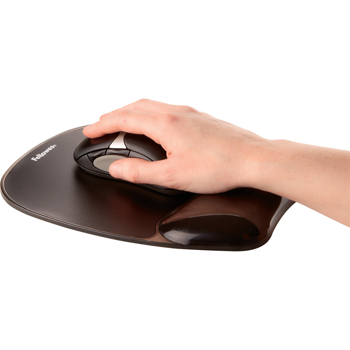 Fellowes Crystals™ Gel Mousepad Wrist Support Black