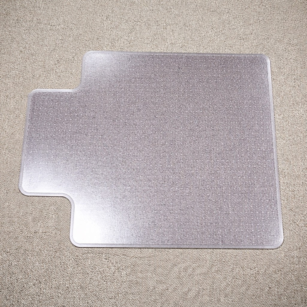 Plush Carpet Chair Mat - With Lip, 36" x 48", Clear
