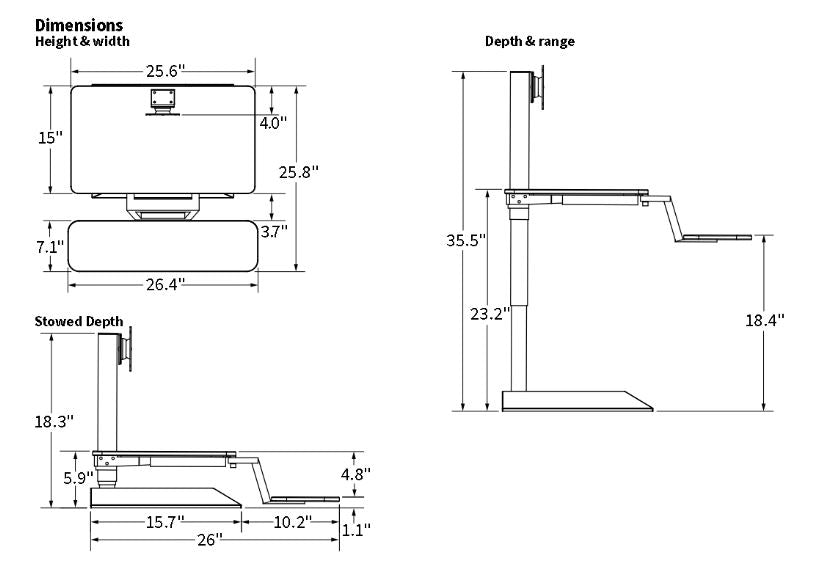 Workrite Solace Electric Standing Desk Converter