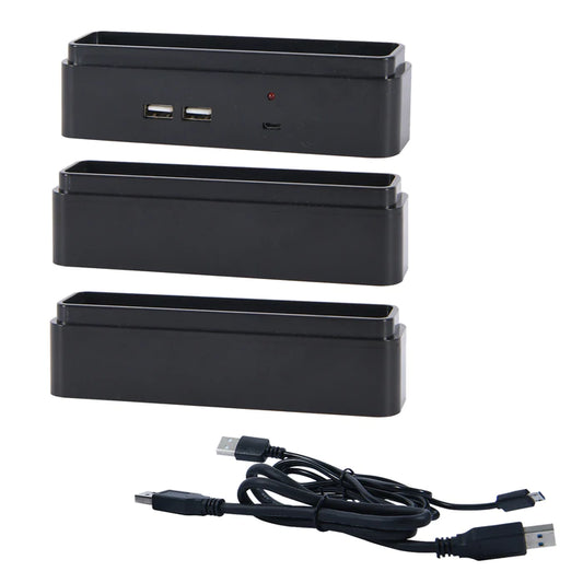 DAC MP-232 Stax Monitor Riser Block Kit with 2 USB Charging Ports