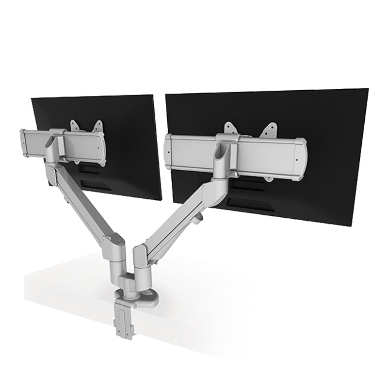 Humanscale M/Flex Monitor Arm – Polished Aluminum With White Trim For 1 Monitor (MF21WFC12)